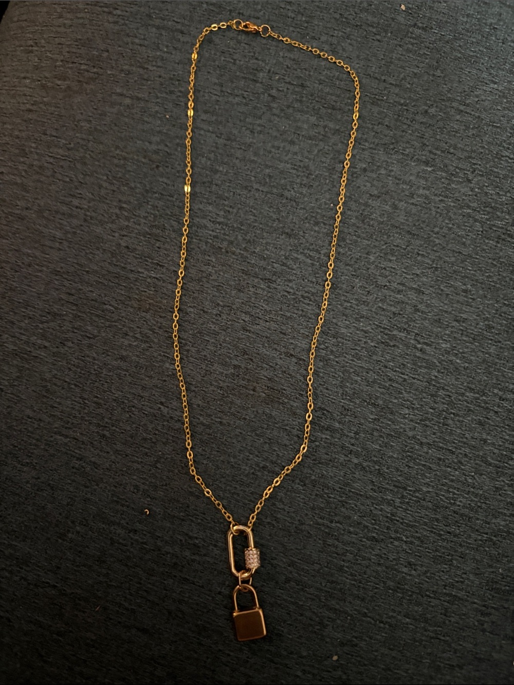 Hand-Crafted Gold Padlock Pendant Necklace - Women Jewelry